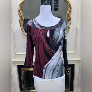 Alberto Makali Abstract Keyhole Top L Neo Nostalgia Mob Luxe 2.0‎
